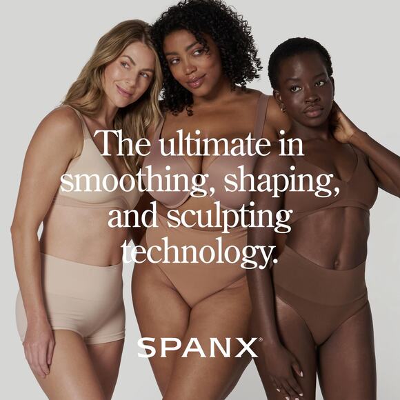 NWT SPANX Sculpt Seamless Mid-Thigh Shaper Short – Soft Nude, Large - Picture 7 of 8